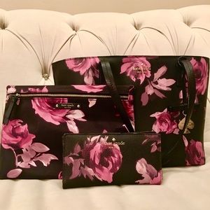 Final Sale! Complete Kate Spade Rose Bag Set!!